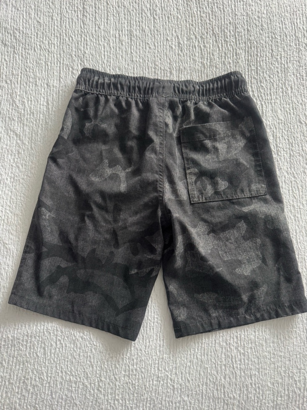 Timberland Kids Black Camo Elastic Waist swim trunks